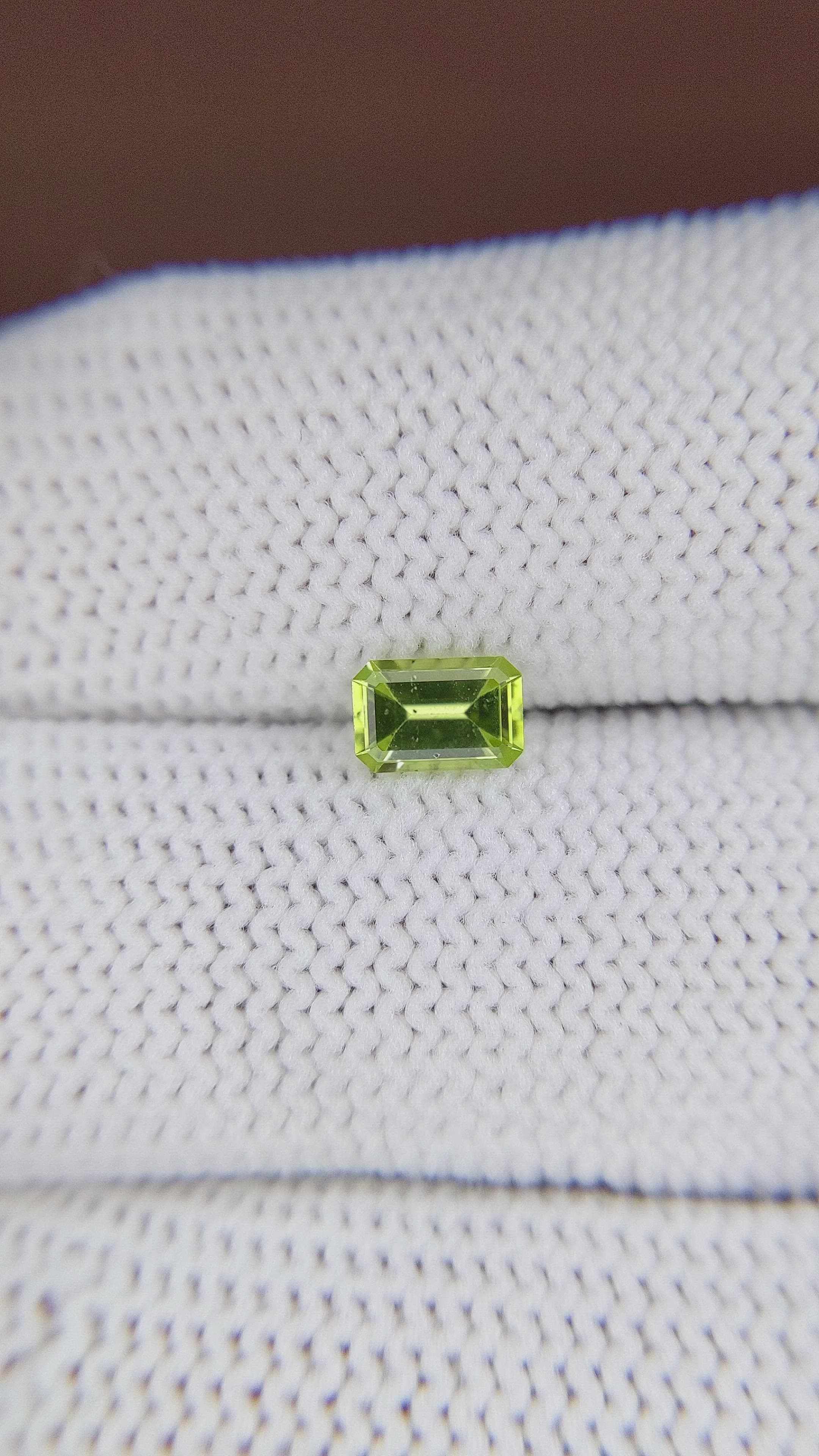 0.55 Ct. Peridot from Ceylon (Sri Lanka) Size Video
