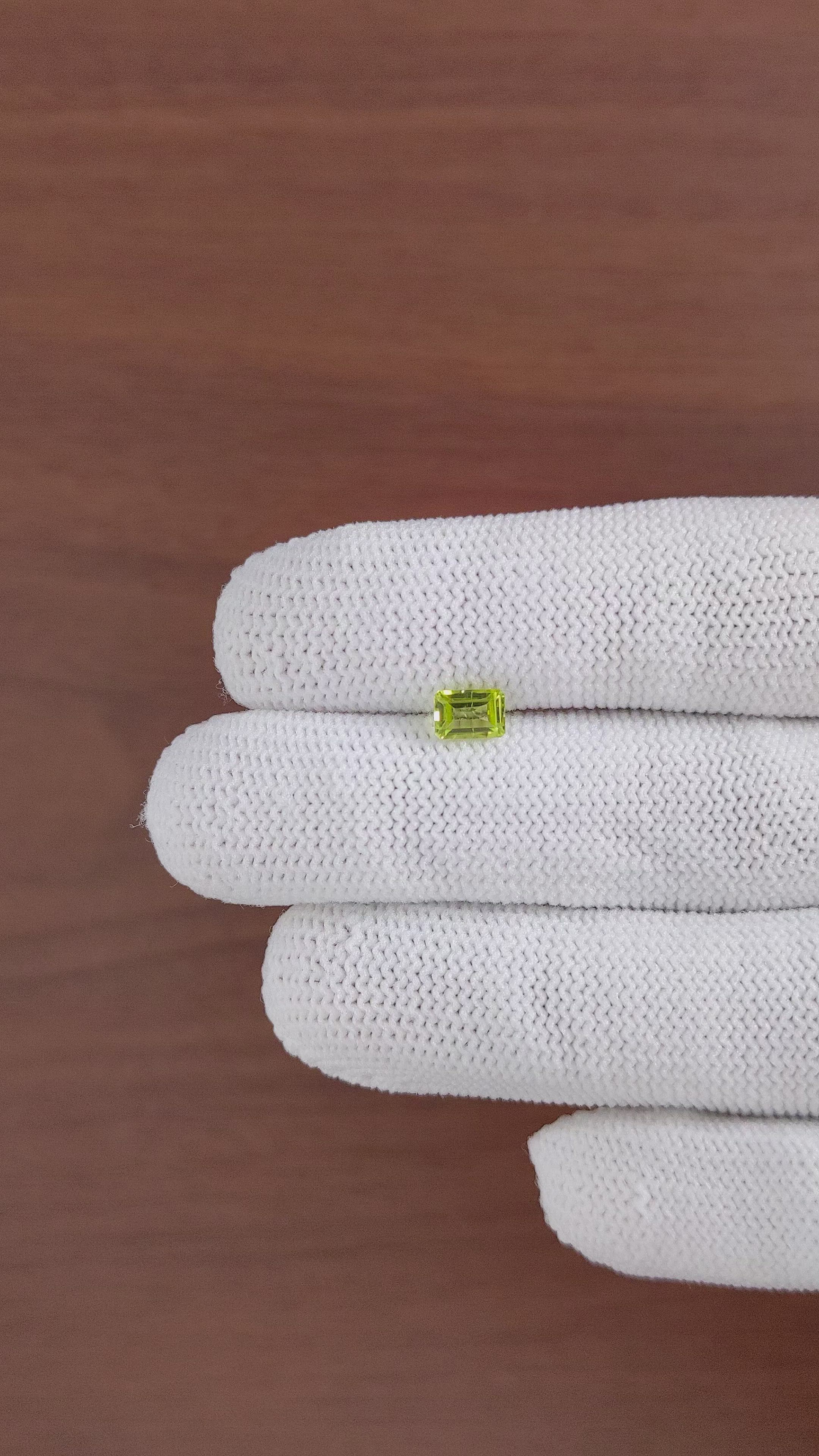 0.71 Ct. Peridot from Ceylon (Sri Lanka) Size Video