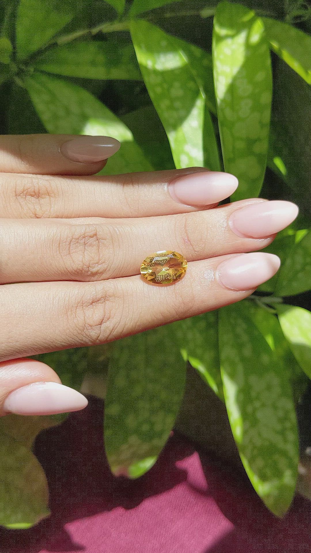 3.59 Ct. Citrine from Ceylon (Sri Lanka) Size Video
