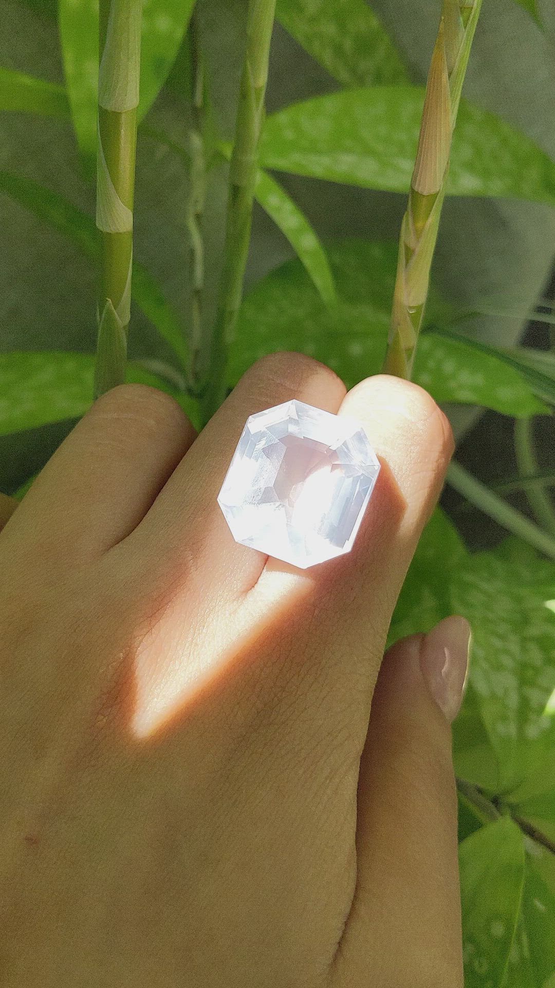 35.52 Ct. Rose Quartz from Ceylon (Sri Lanka) Size Video