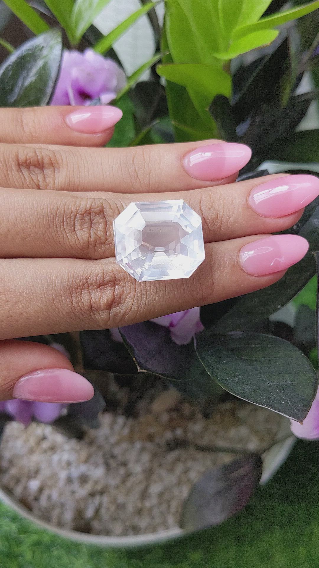 35.52 Ct. Rose Quartz from Ceylon (Sri Lanka) Size Video