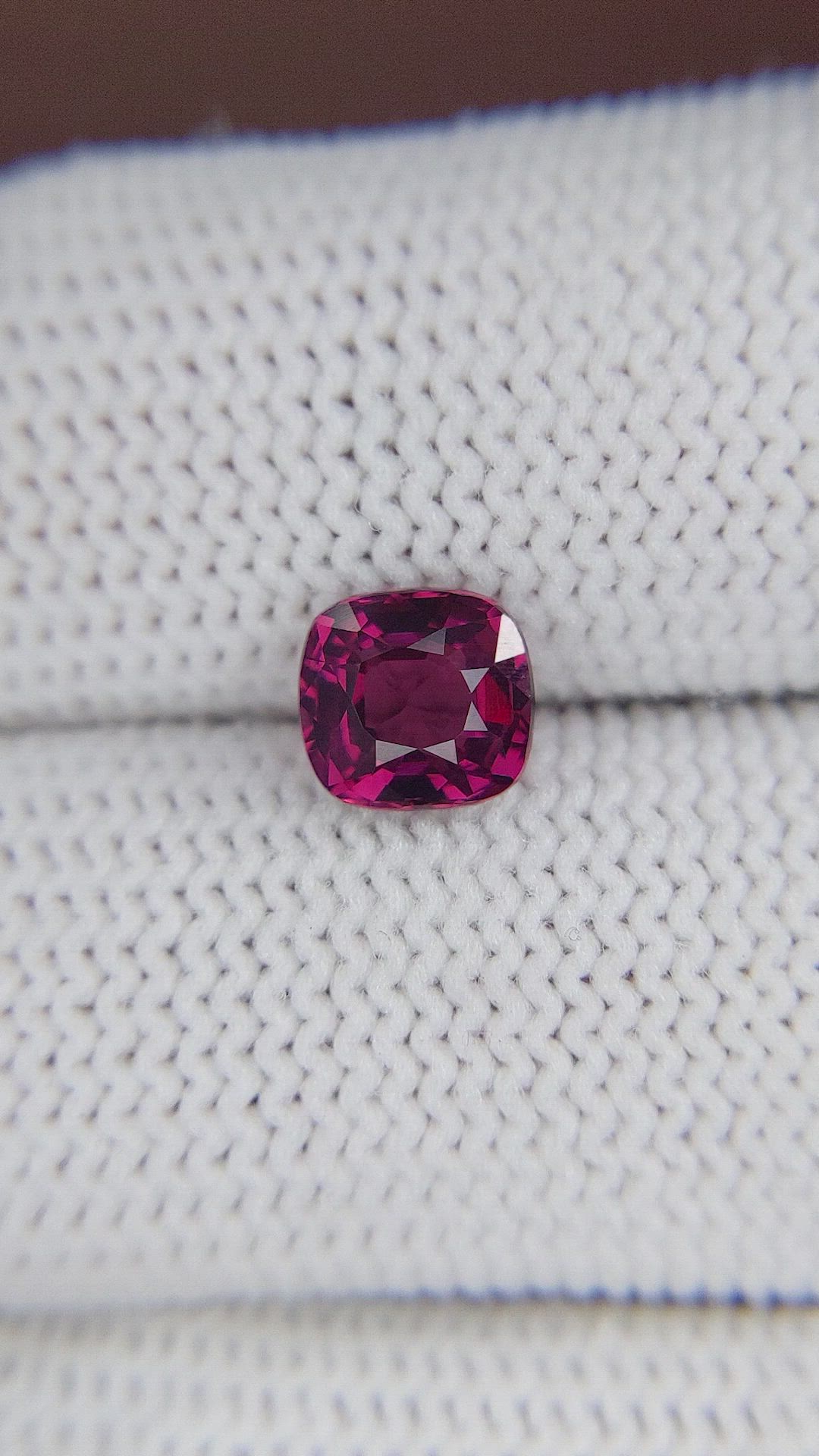 1.57 Ct. Garnet from Ceylon (Sri Lanka) Size Video