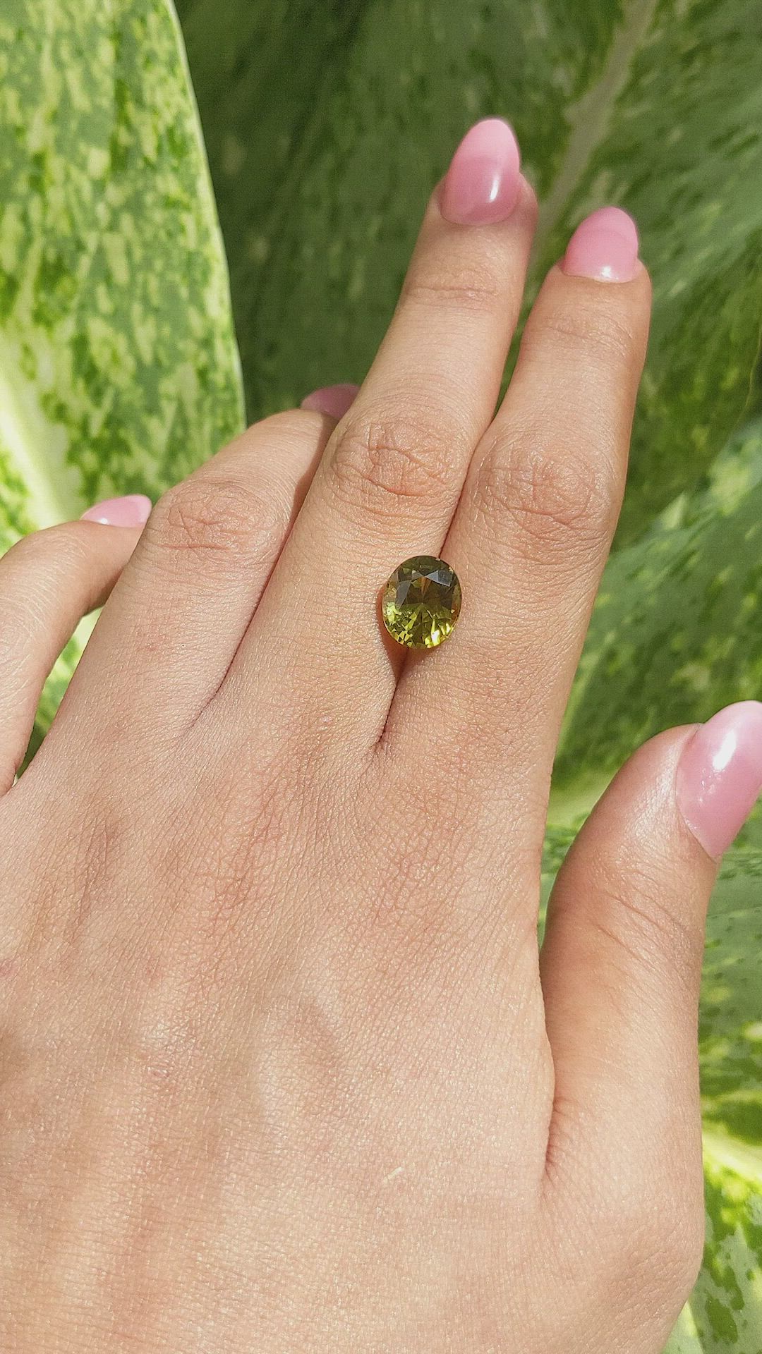 4.15 Ct. Chrysoberyl from Ceylon (Sri Lanka) Size Video
