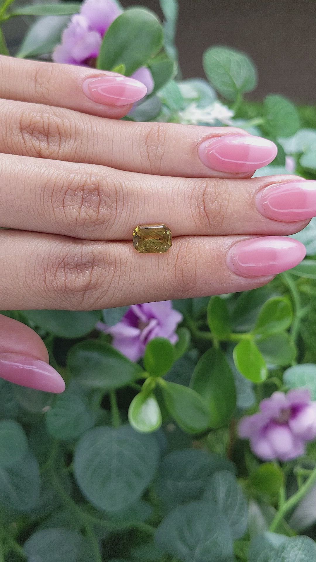2.61 Ct. Chrysoberyl from Ceylon (Sri Lanka) Size Video