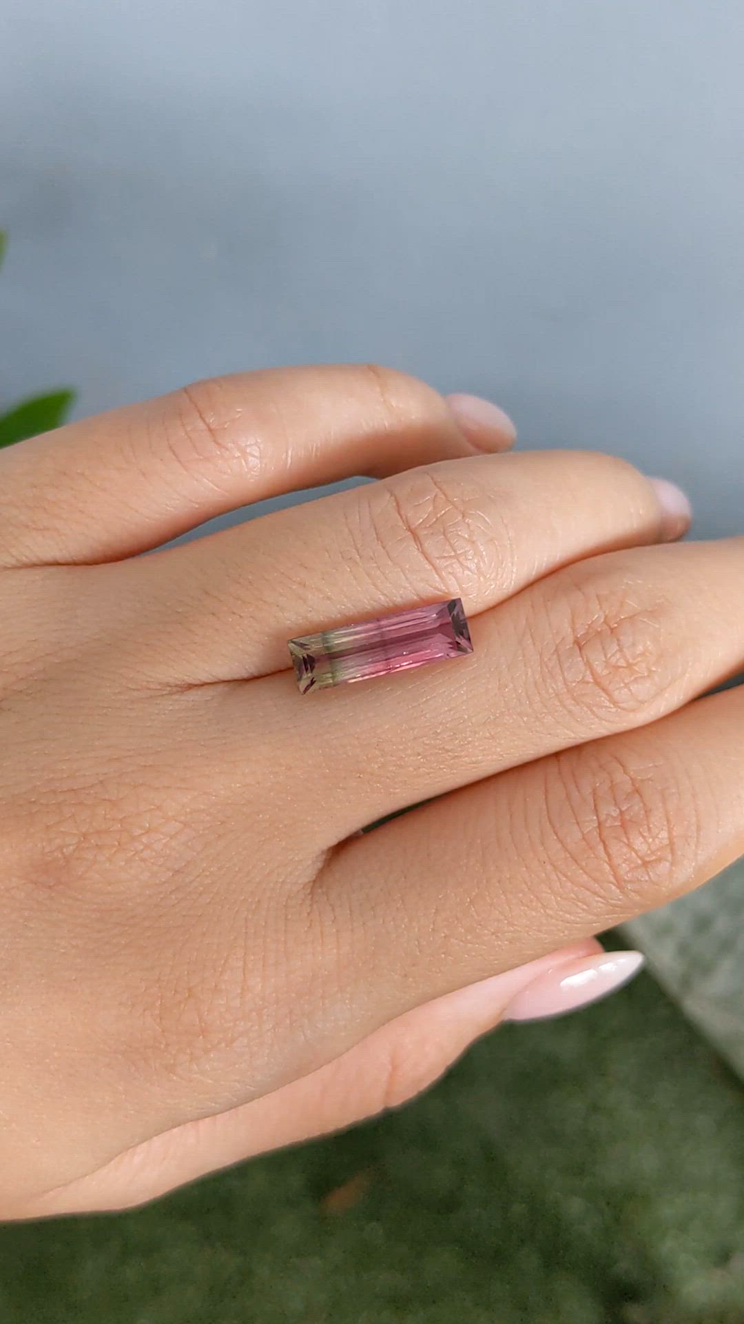 4.45 Ct. Multi Color Tourmaline from Mozambique Size Video