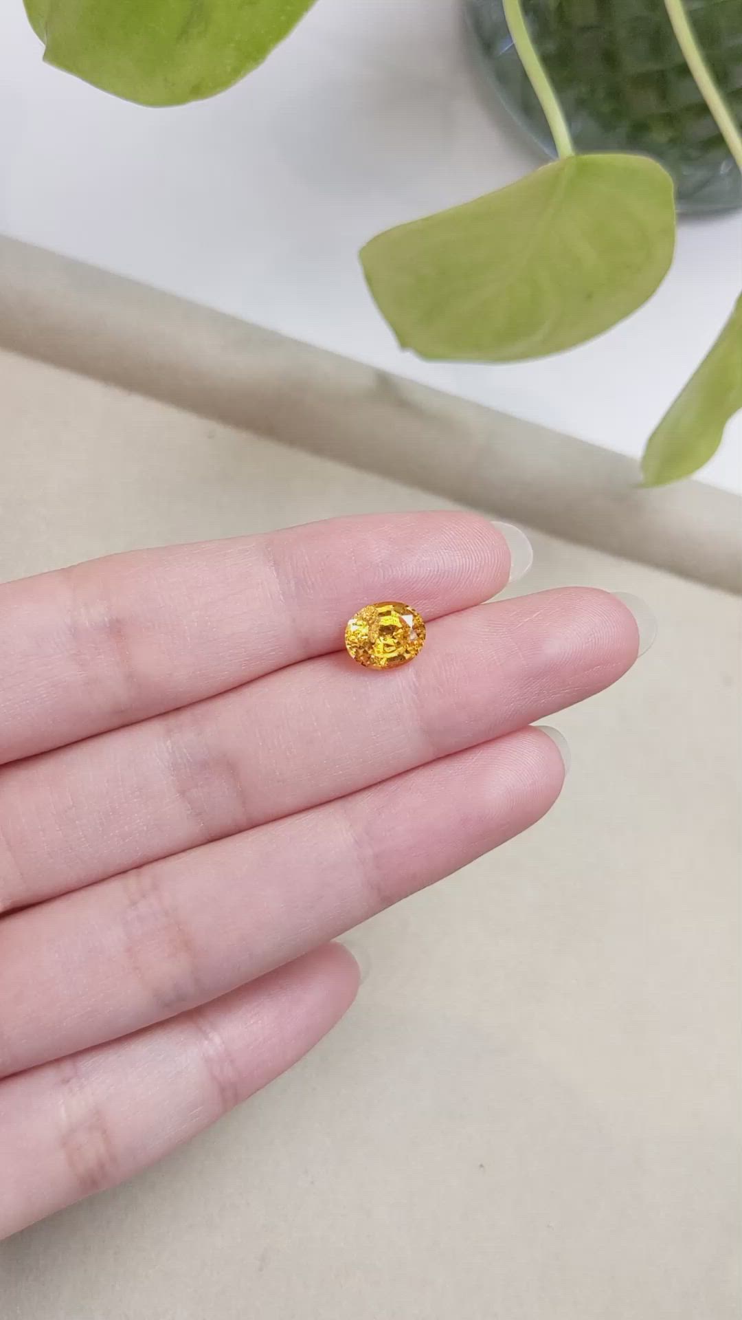2.34 Ct. Spessartite Garnet Size Video
