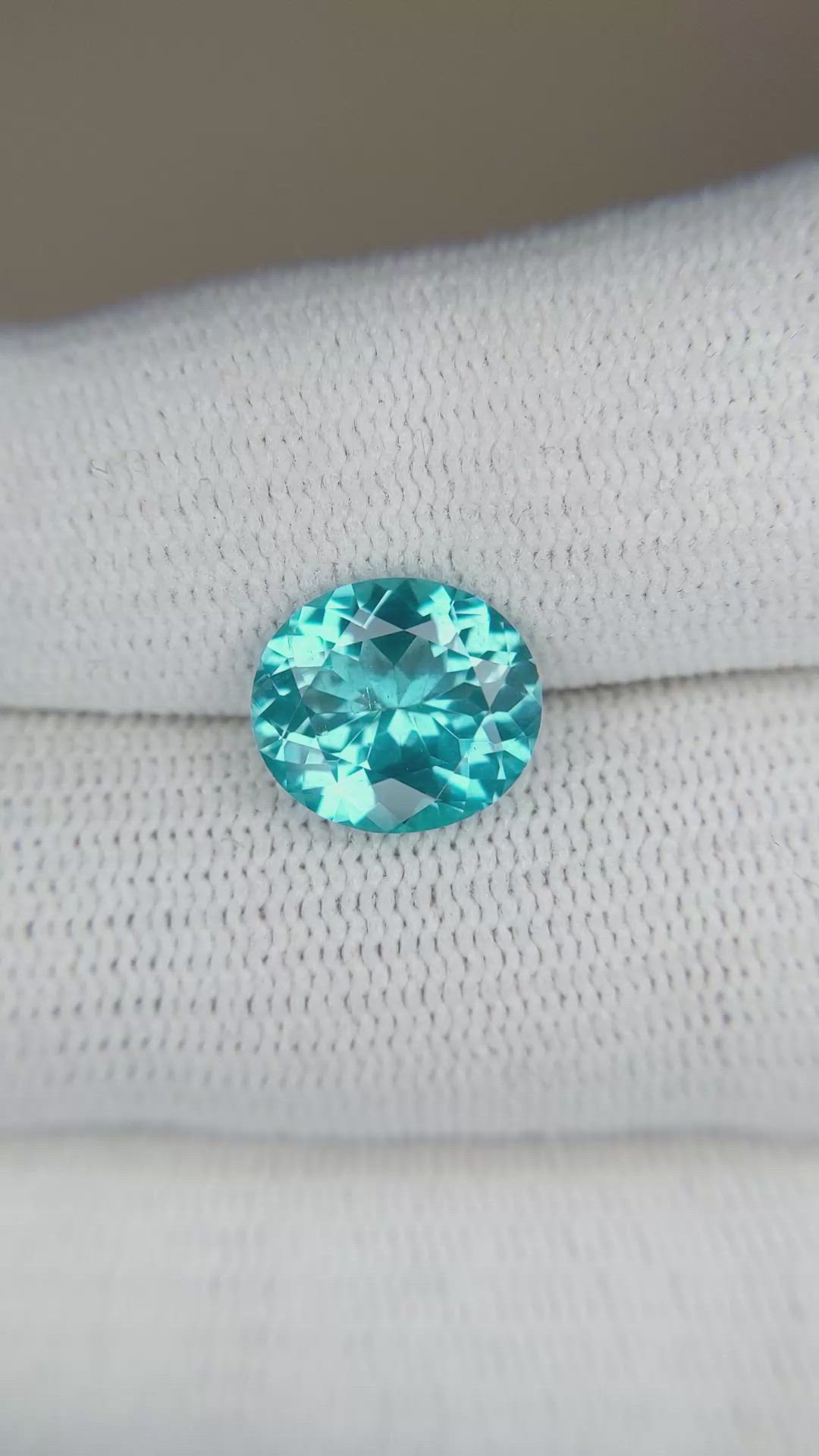 2.89 Ct. Apatite from Madagascar Size Video