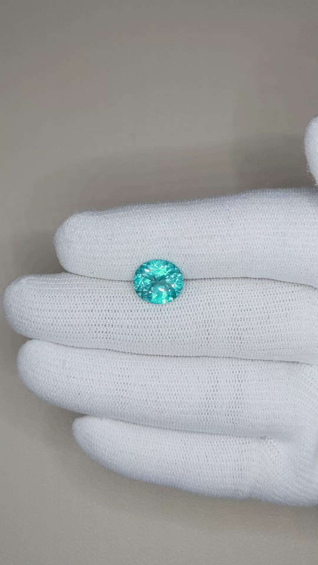 2.89 Ct. Apatite from Madagascar Size Video