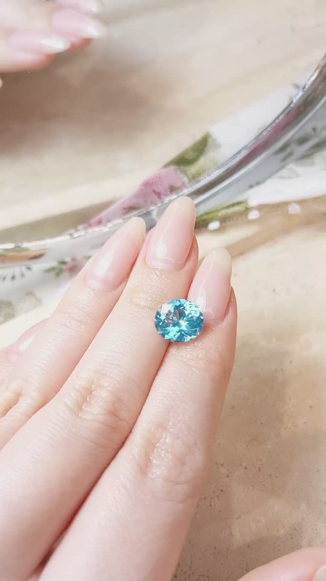 2.89 Ct. Apatite from Madagascar Size Video