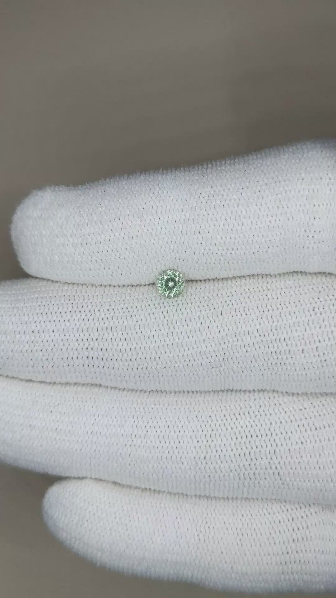 0.35 Ct. Chrysoberyl from Russia Size Video