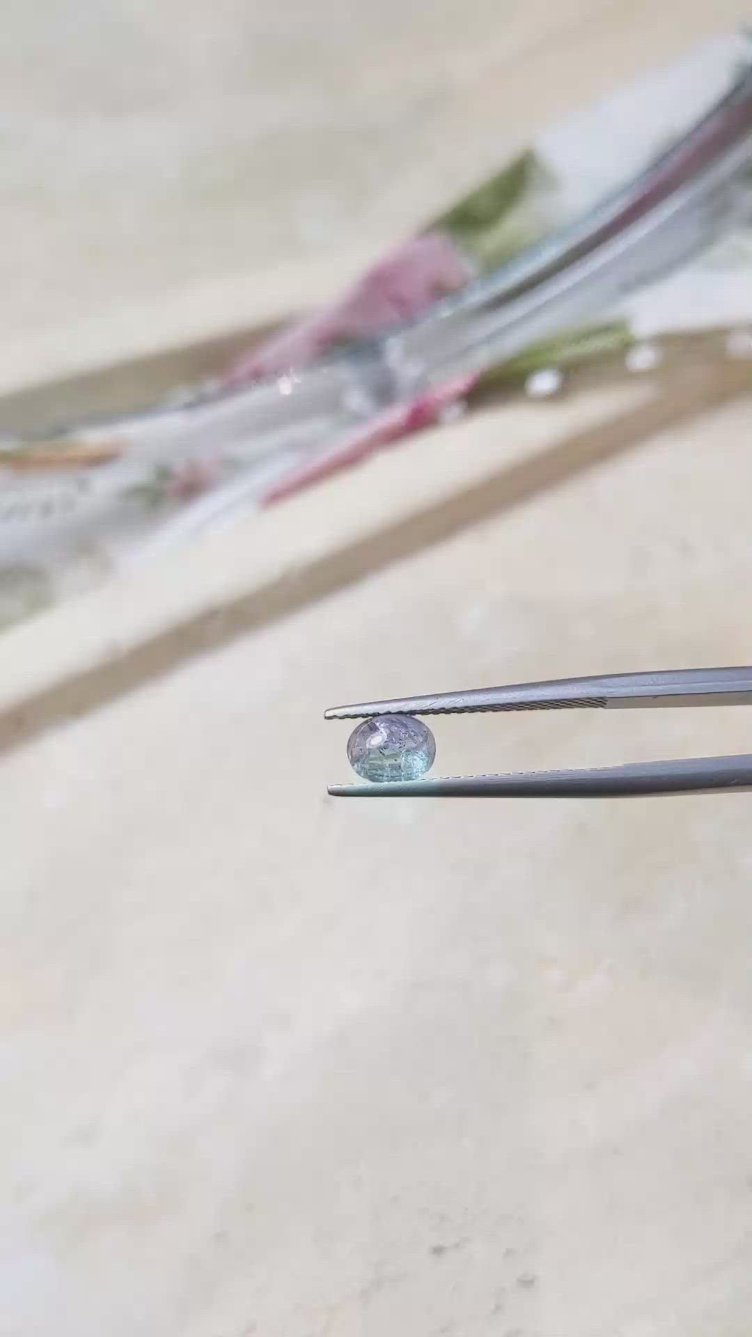 0.95 Ct. Cabochon Alexandrite from Russia Size Video