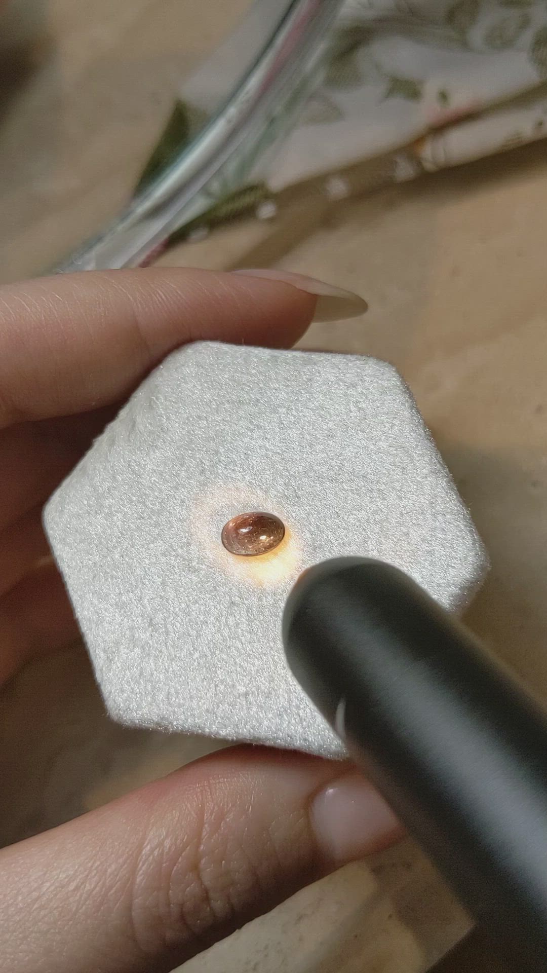0.82 Ct. Cabochon Alexandrite from Russia Size Video