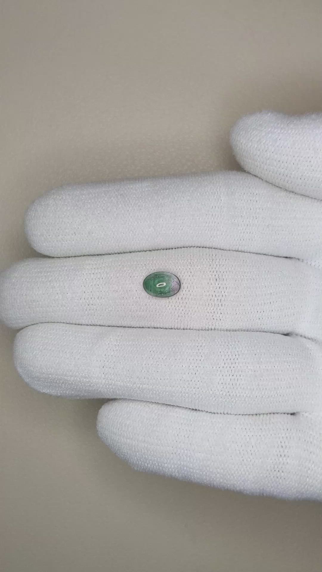 0.82 Ct. Cabochon Alexandrite from Russia Size Video