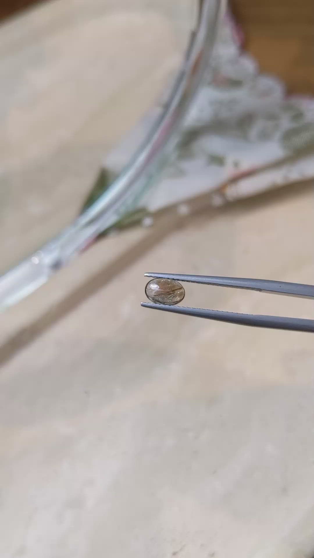 0.82 Ct. Cabochon Alexandrite from Russia Size Video