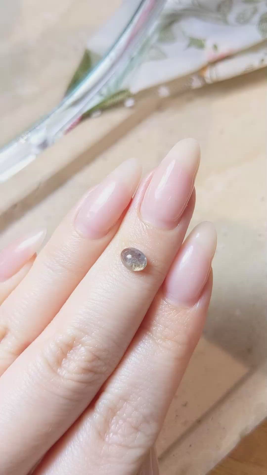 0.97 Ct. Cabochon Alexandrite from Russia Size Video