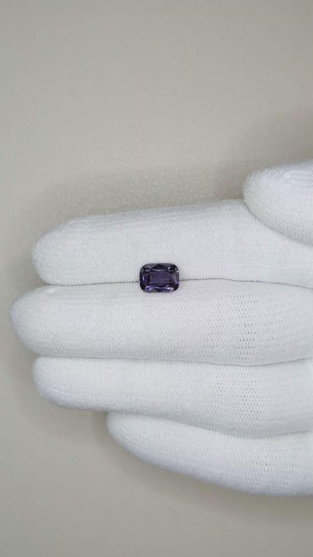 1.62 Ct. Greyish Violet Spinel from Ceylon (Sri Lanka) Size Video