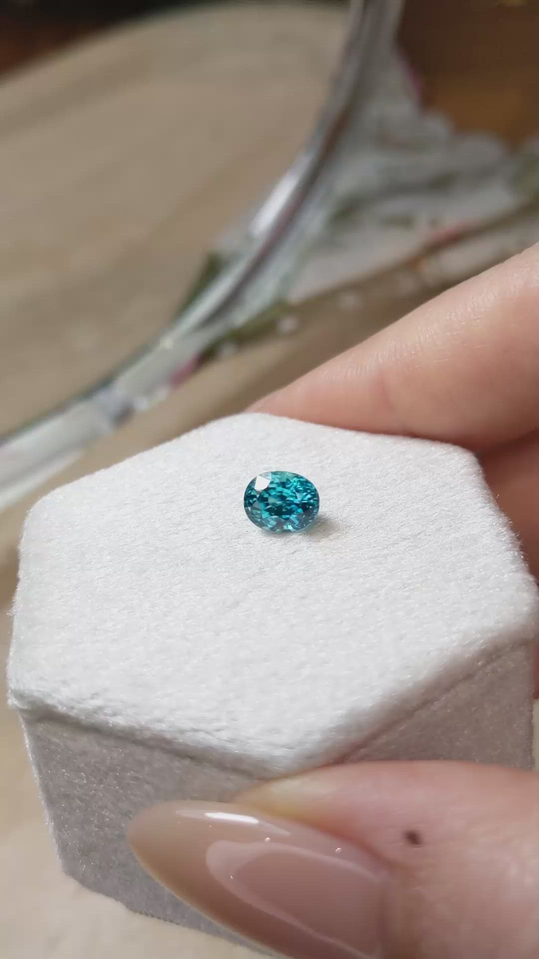 1.86 Ct. Zircon from Cambodia Size Video