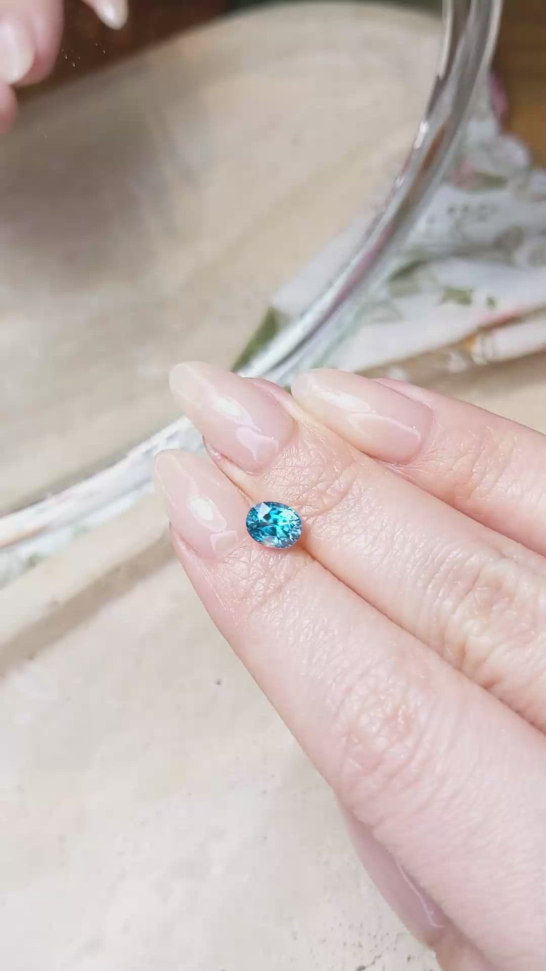 1.86 Ct. Zircon from Cambodia Size Video