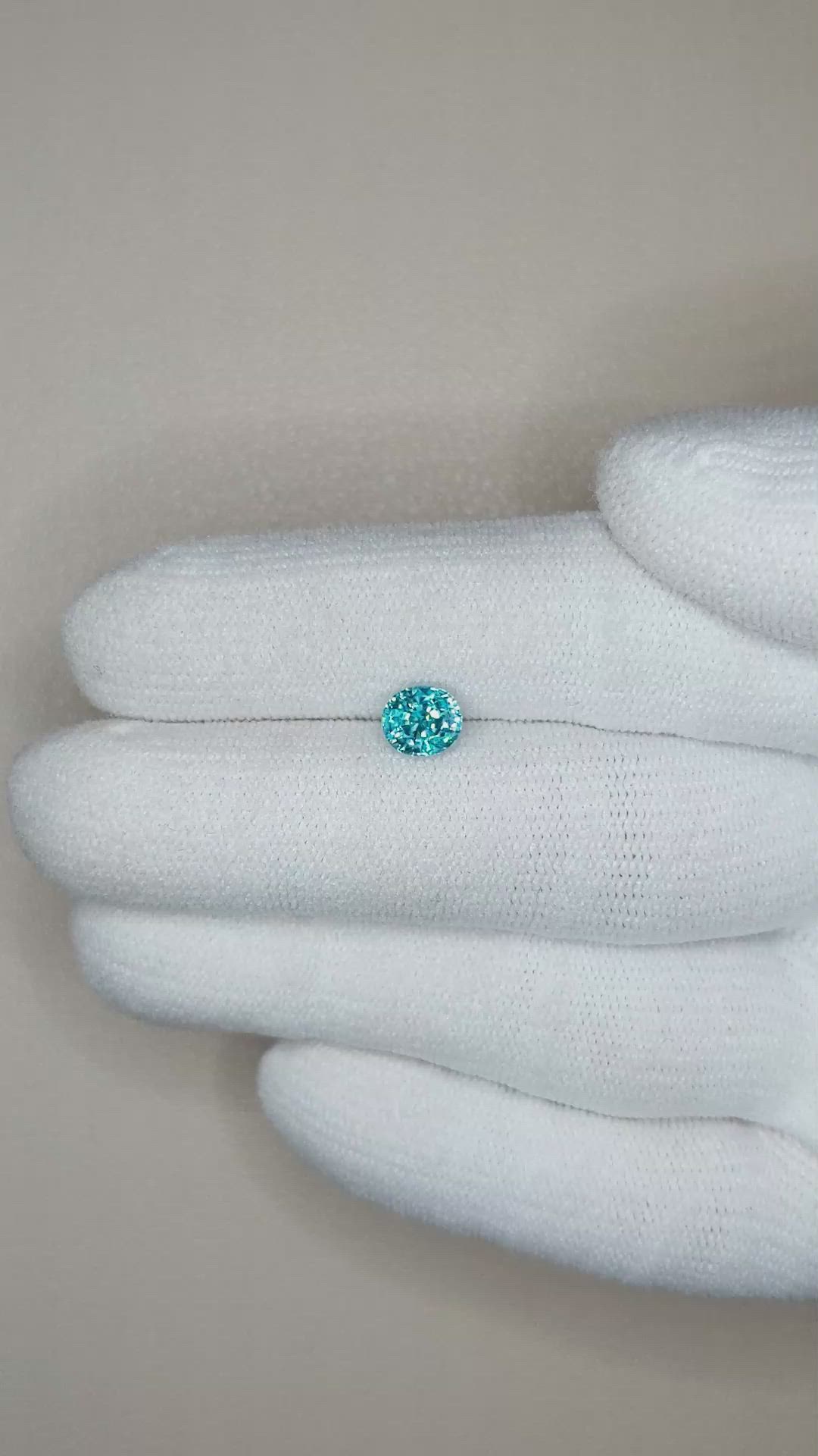 1.24 Ct. Zircon from Cambodia Size Video