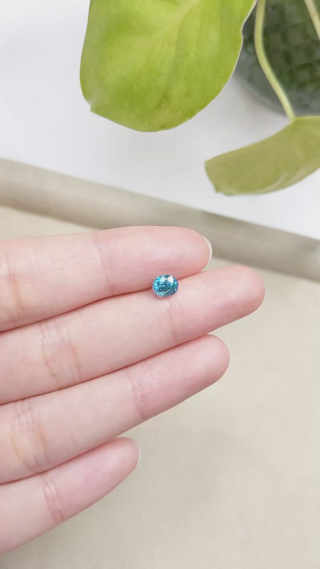 1.24 Ct. Zircon from Cambodia Size Video