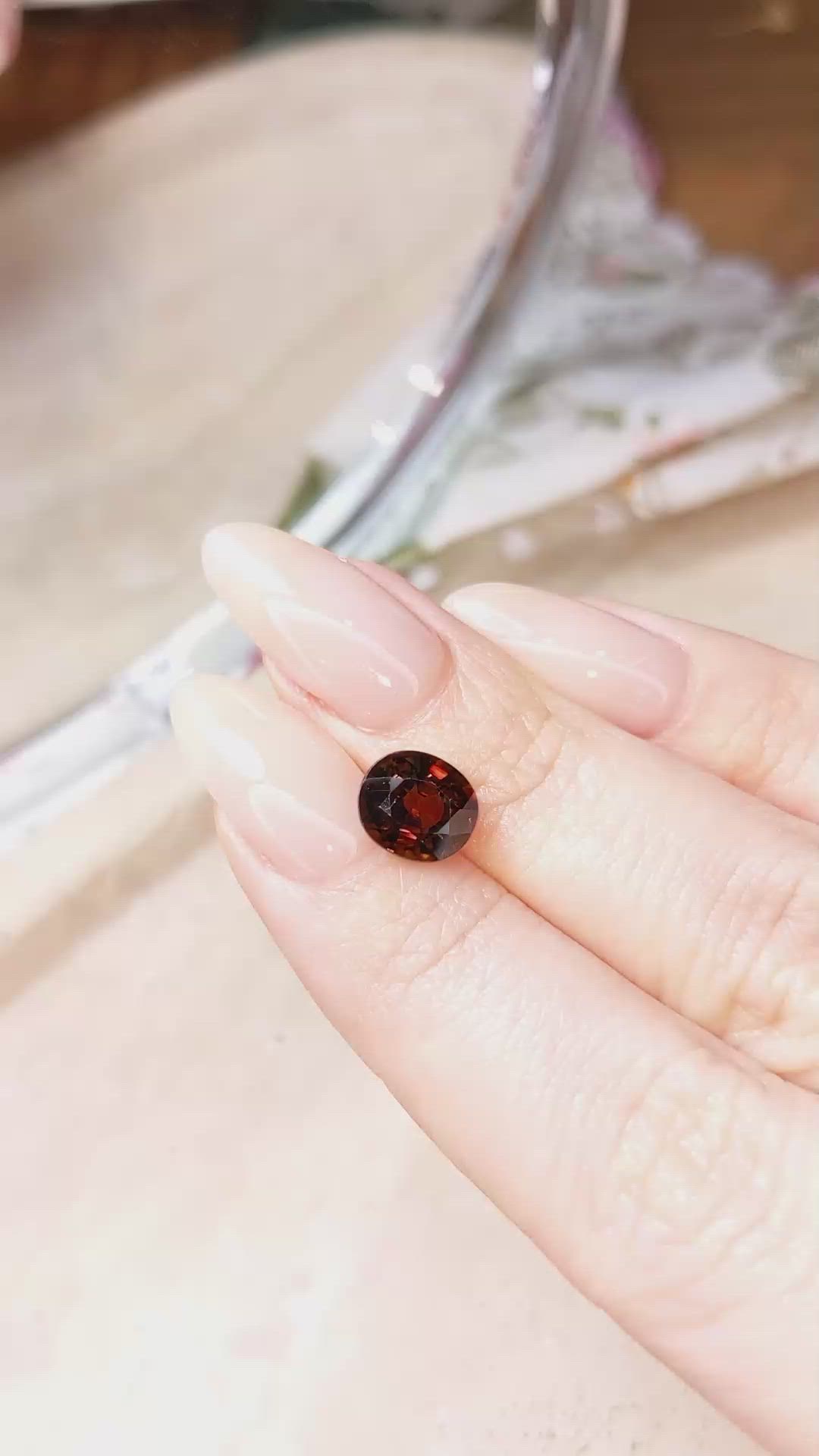 3.04 Ct. Zircon from Cambodia Size Video
