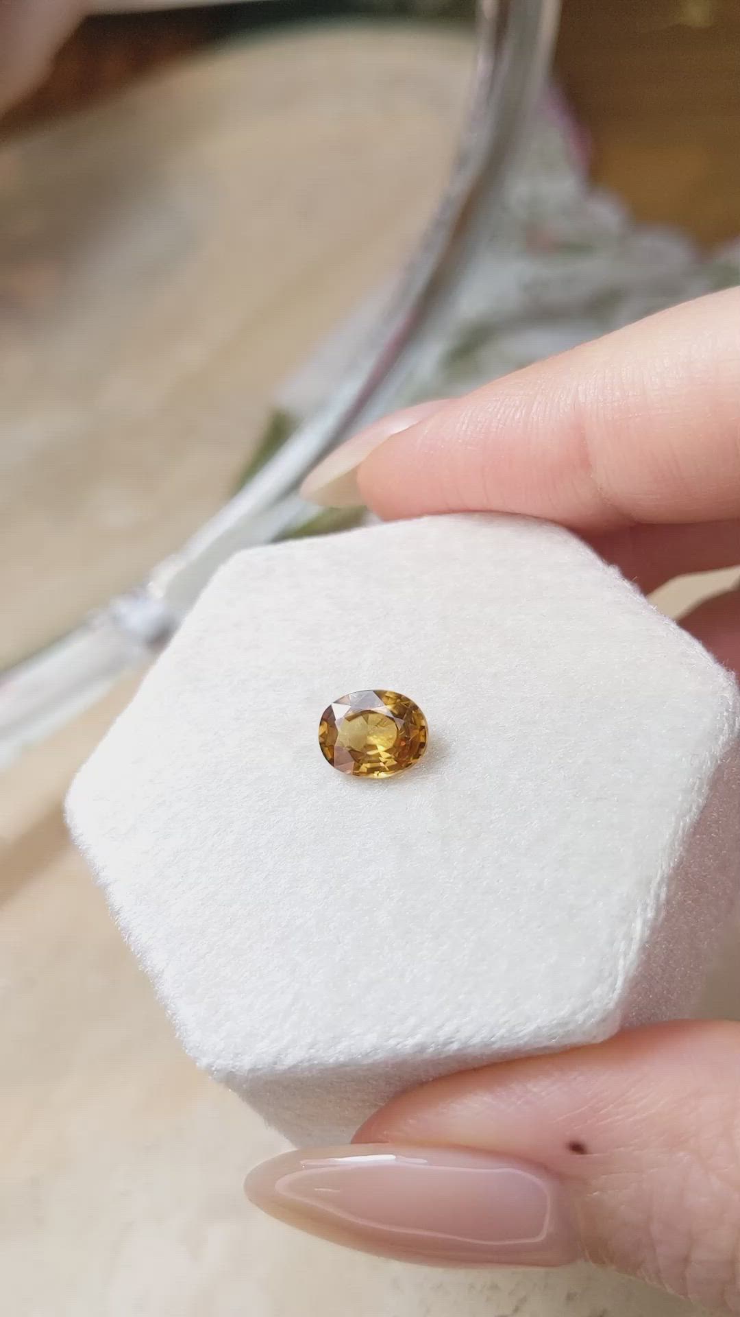 1.89 Ct. Zircon from Tanzania Size Video