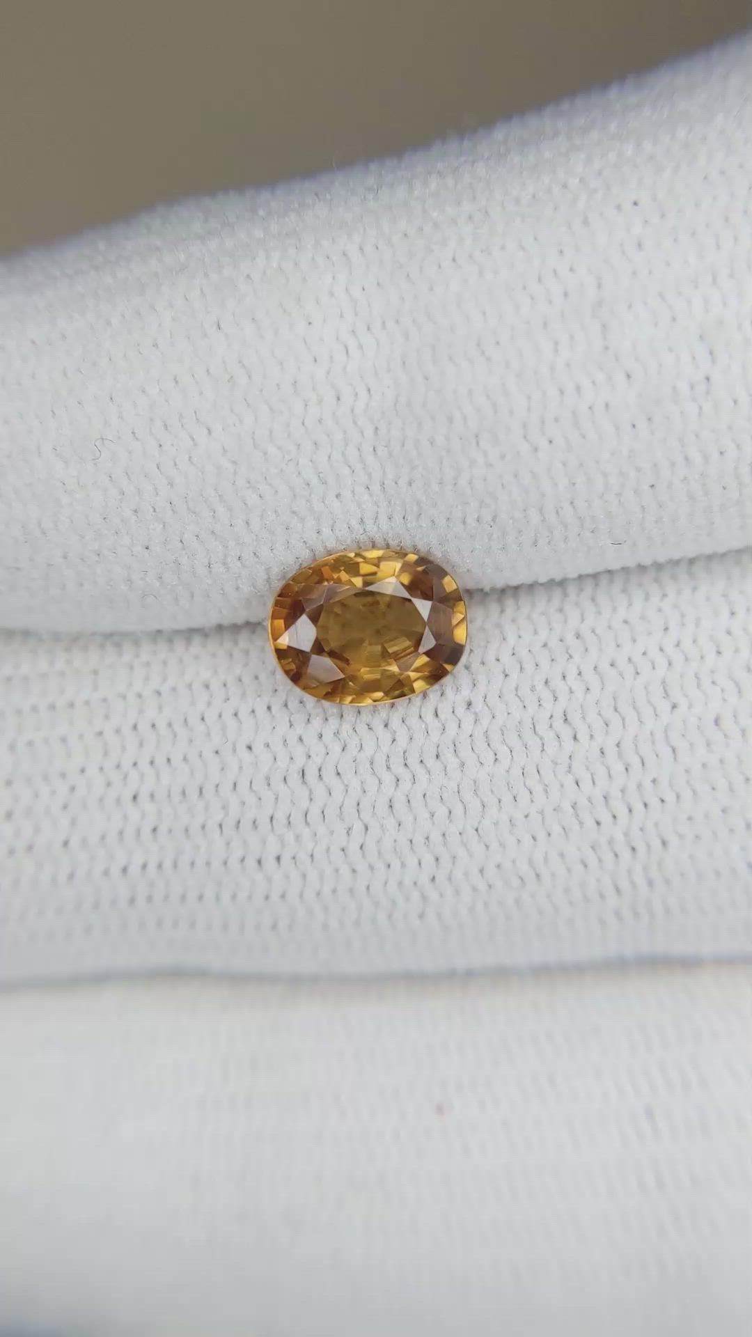 1.89 Ct. Zircon from Tanzania Size Video