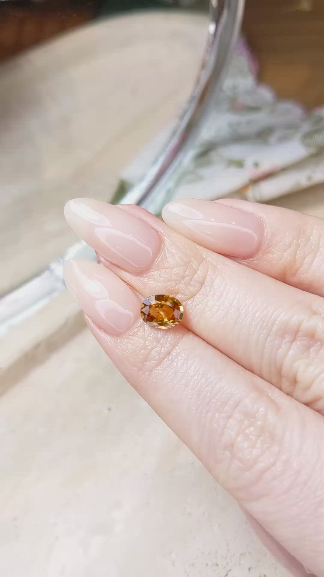 1.89 Ct. Zircon from Tanzania Size Video