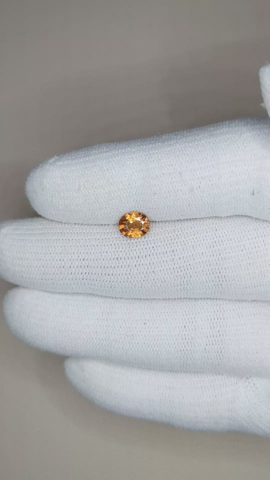 1.00 Ct. Zircon from Tanzania Size Video