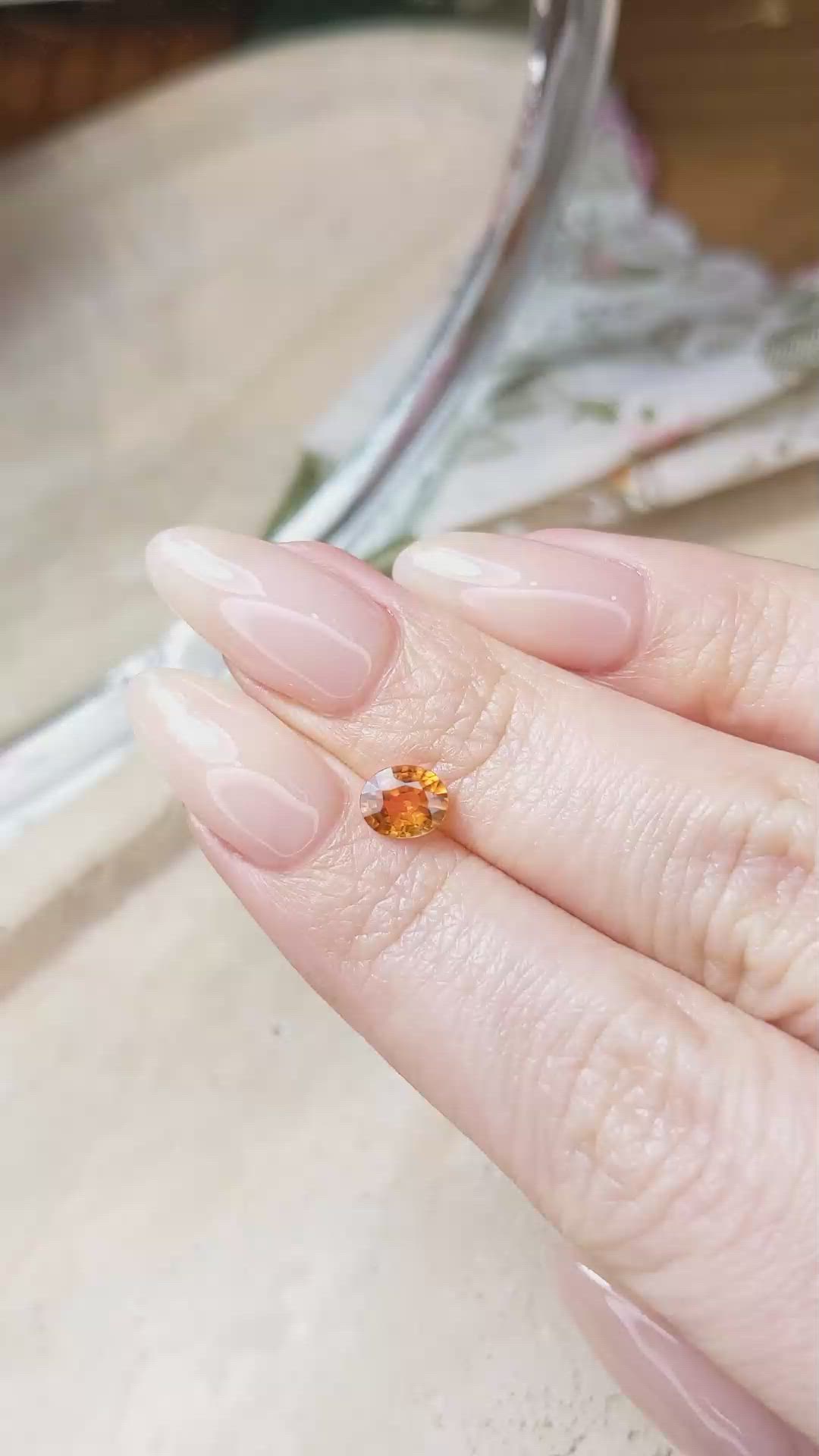 1.00 Ct. Zircon from Tanzania Size Video