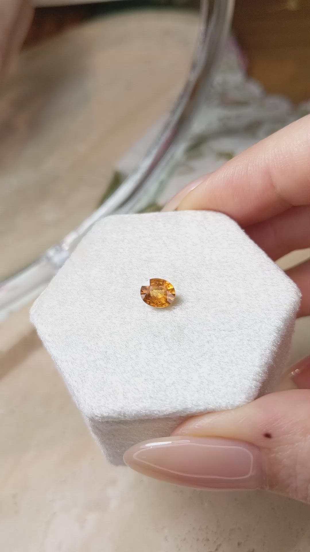 1.00 Ct. Zircon from Tanzania Size Video
