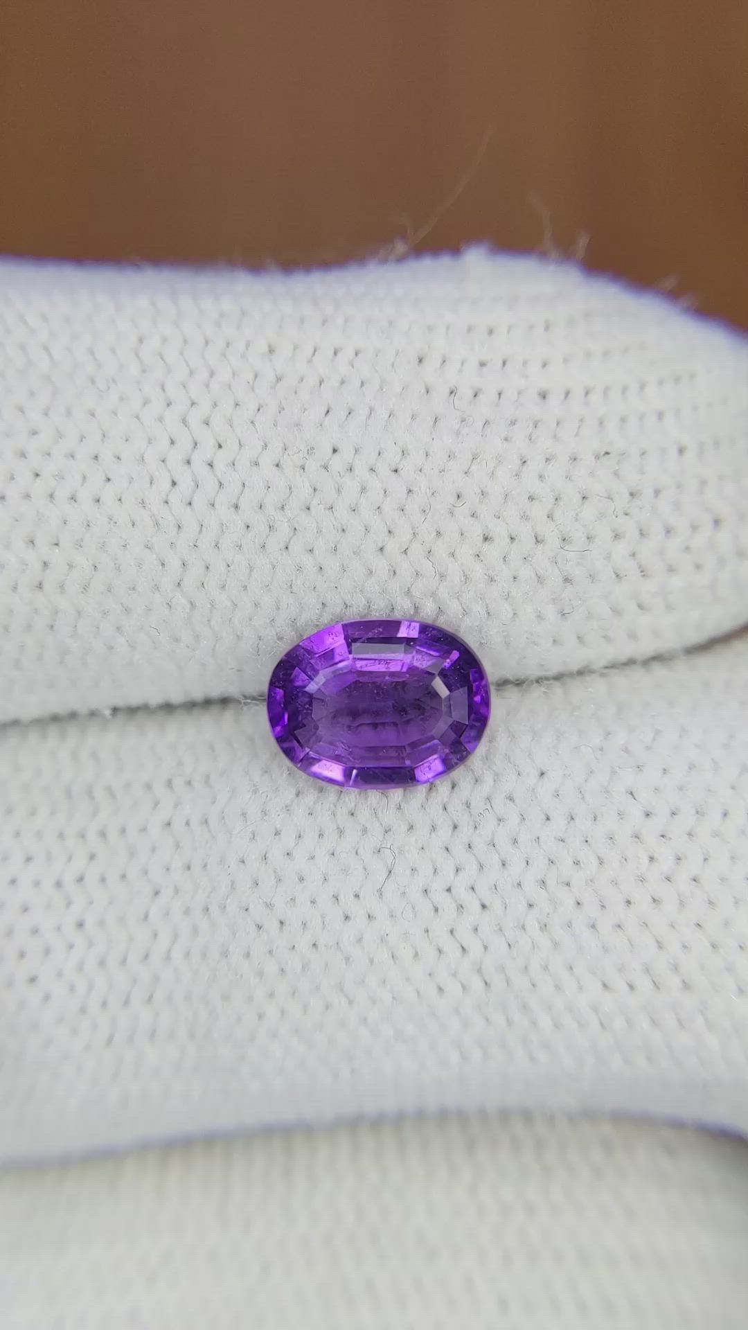 1.45 Ct. Amethyst from Brazil Size Video