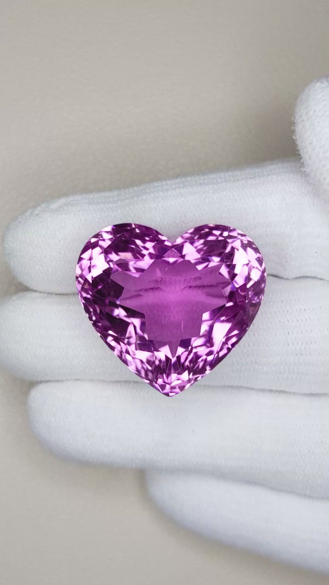 56.41 Ct. Kunzite from Afghanistan Size Video