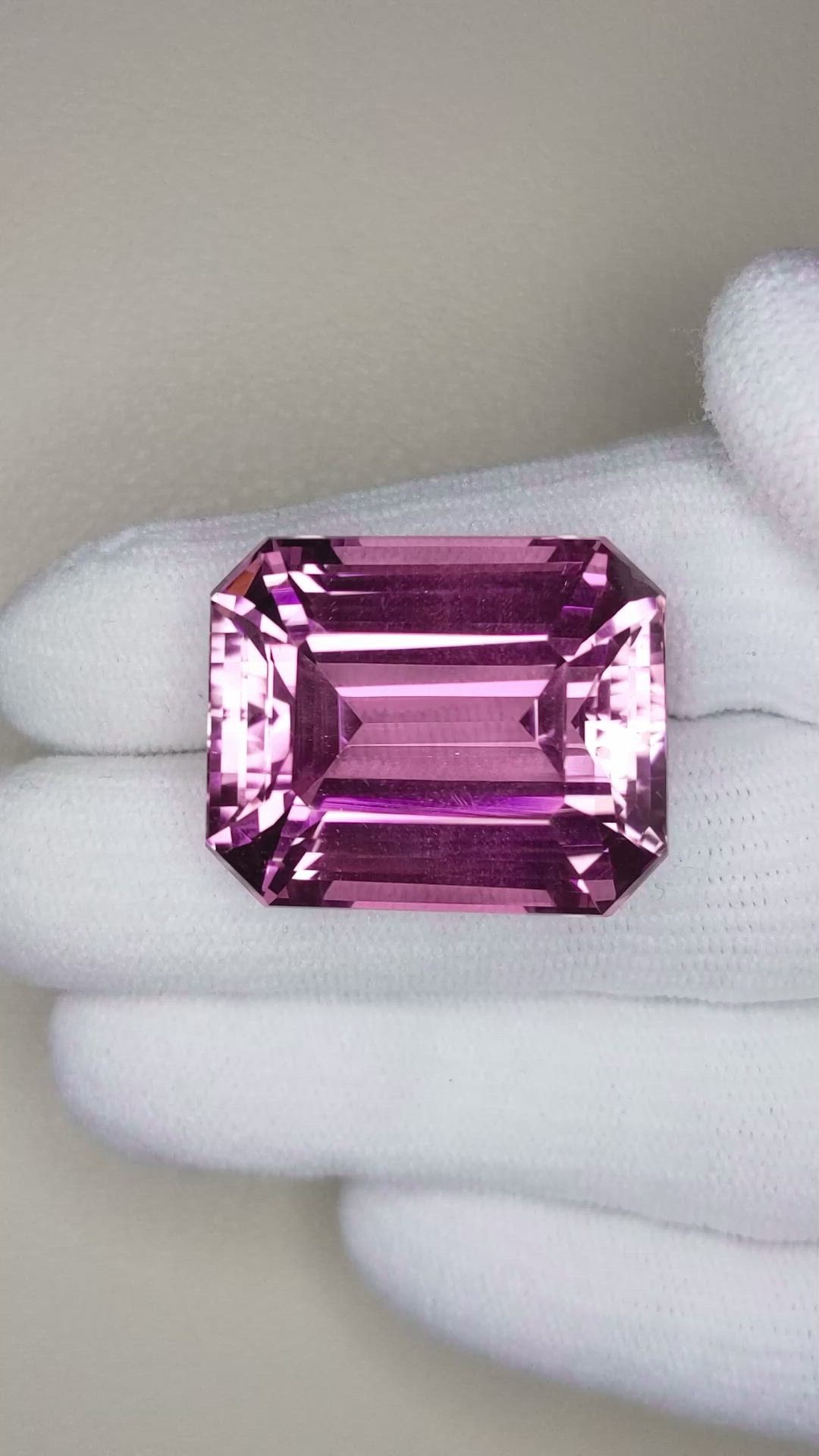 54.72 Ct. Kunzite from Afghanistan Size Video