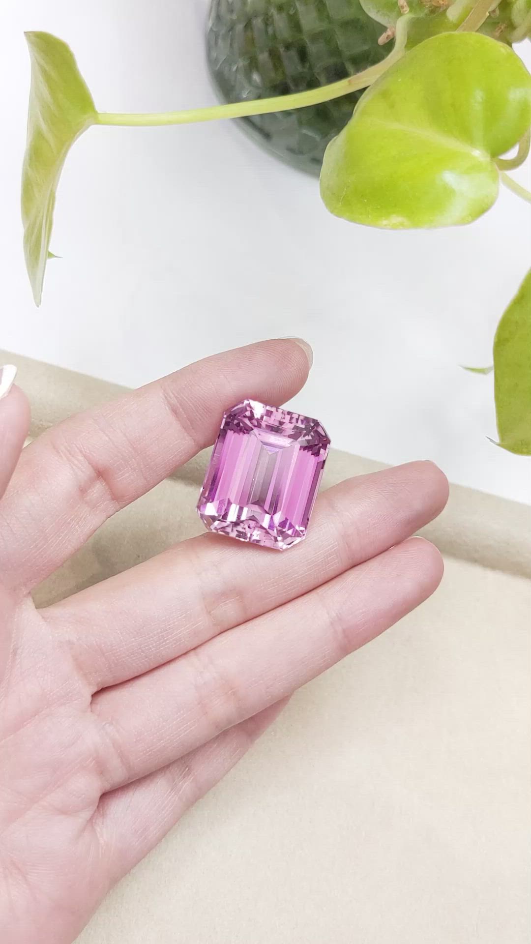 54.72 Ct. Kunzite from Afghanistan Size Video
