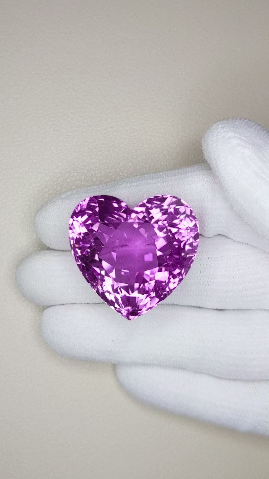 84.36 Ct. Kunzite from Afghanistan Size Video