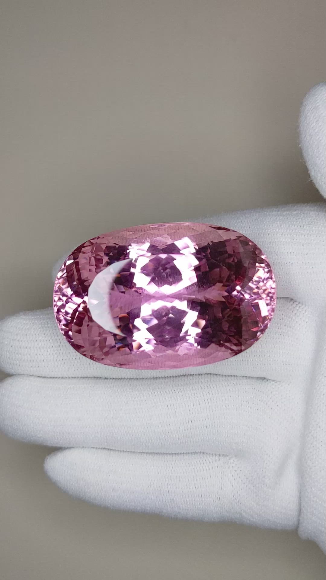227.09 Ct. Kunzite from Afghanistan Size Video