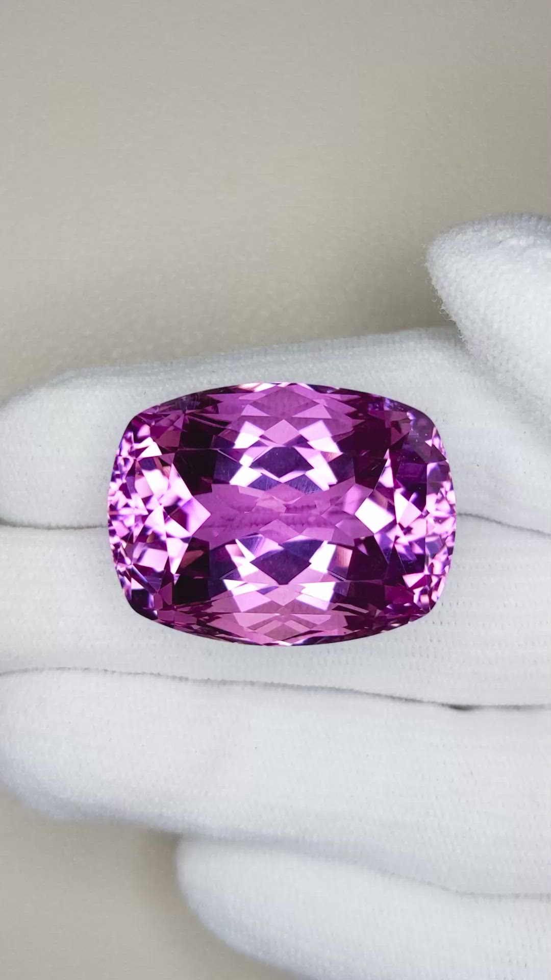 62.78 Ct. Kunzite from Afghanistan Size Video
