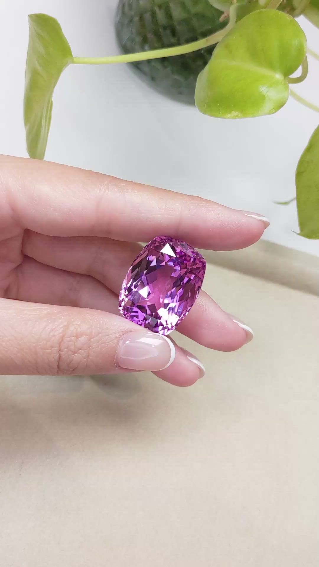 62.78 Ct. Kunzite from Afghanistan Size Video