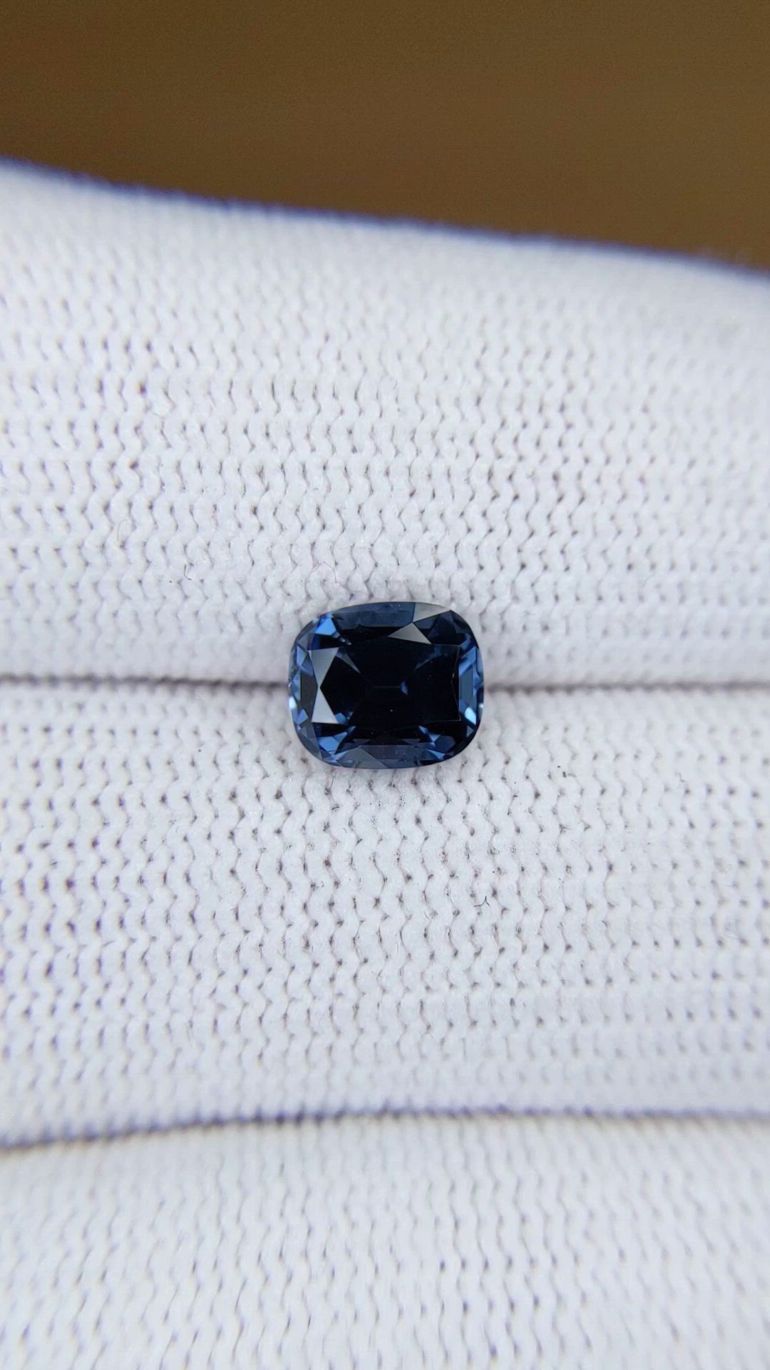 1.63 Ct. Blue Spinel from Burma (Myanmar) Size Video