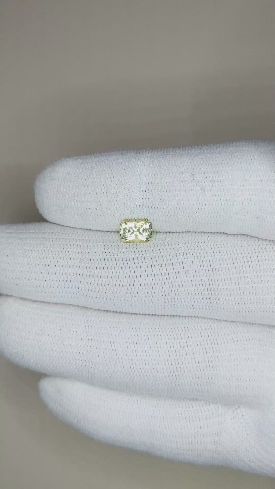 0.87 Ct. Chrysoberyl from Ceylon (Sri Lanka) Size Video