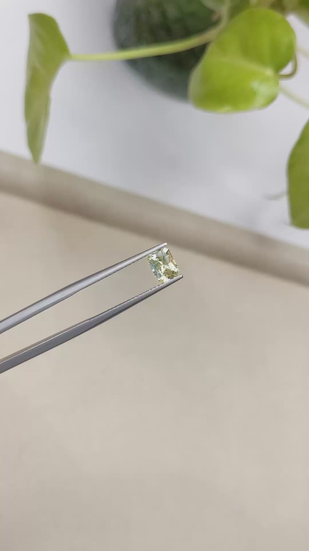 0.87 Ct. Chrysoberyl from Ceylon (Sri Lanka) Size Video
