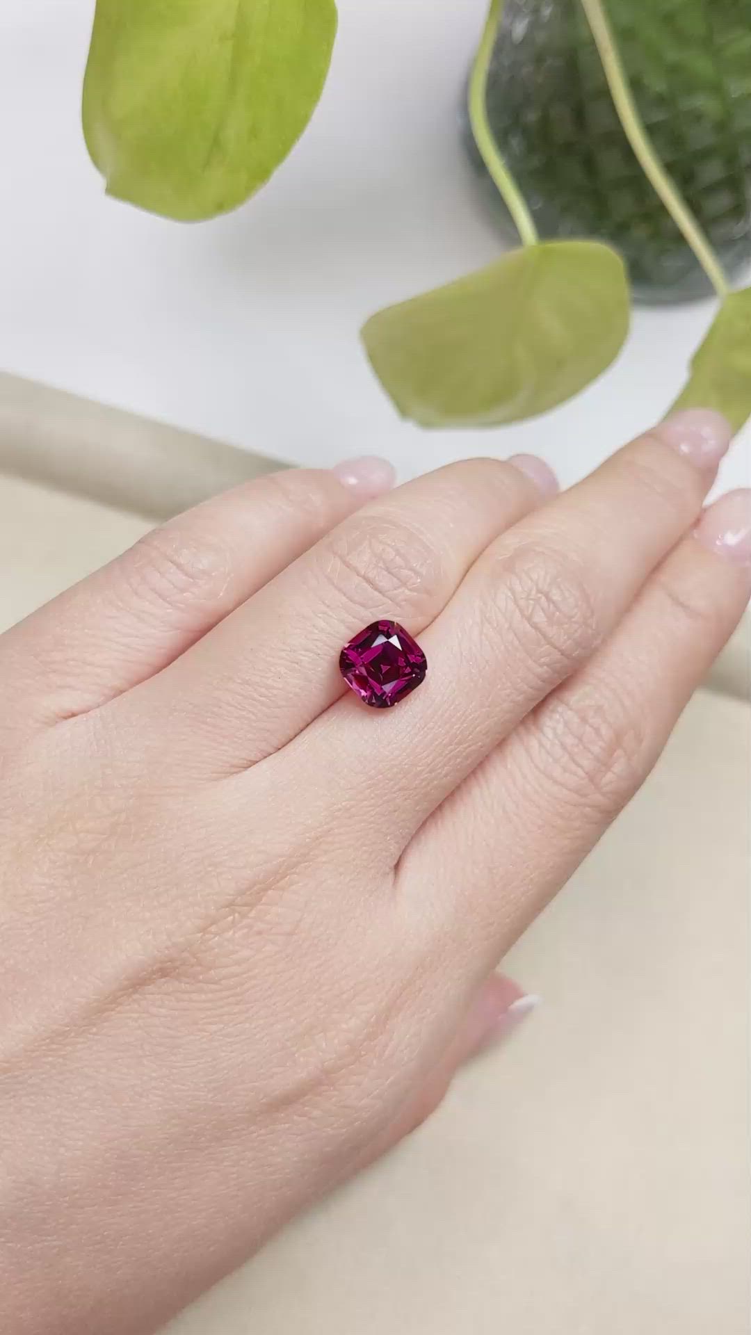3.98 Ct. Rhodolite Garnet from Tanzania Size Video