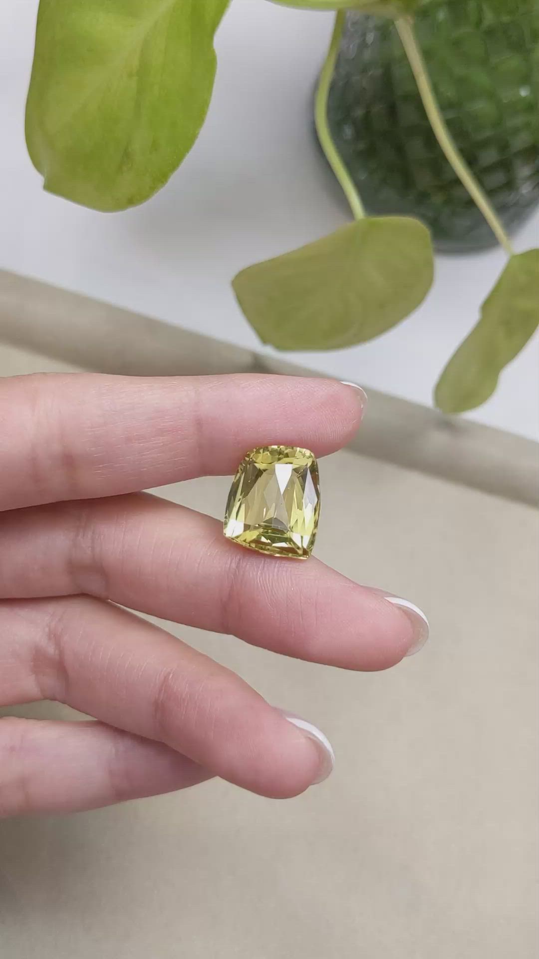 11.98 Ct. Quartz from Brazil Size Video