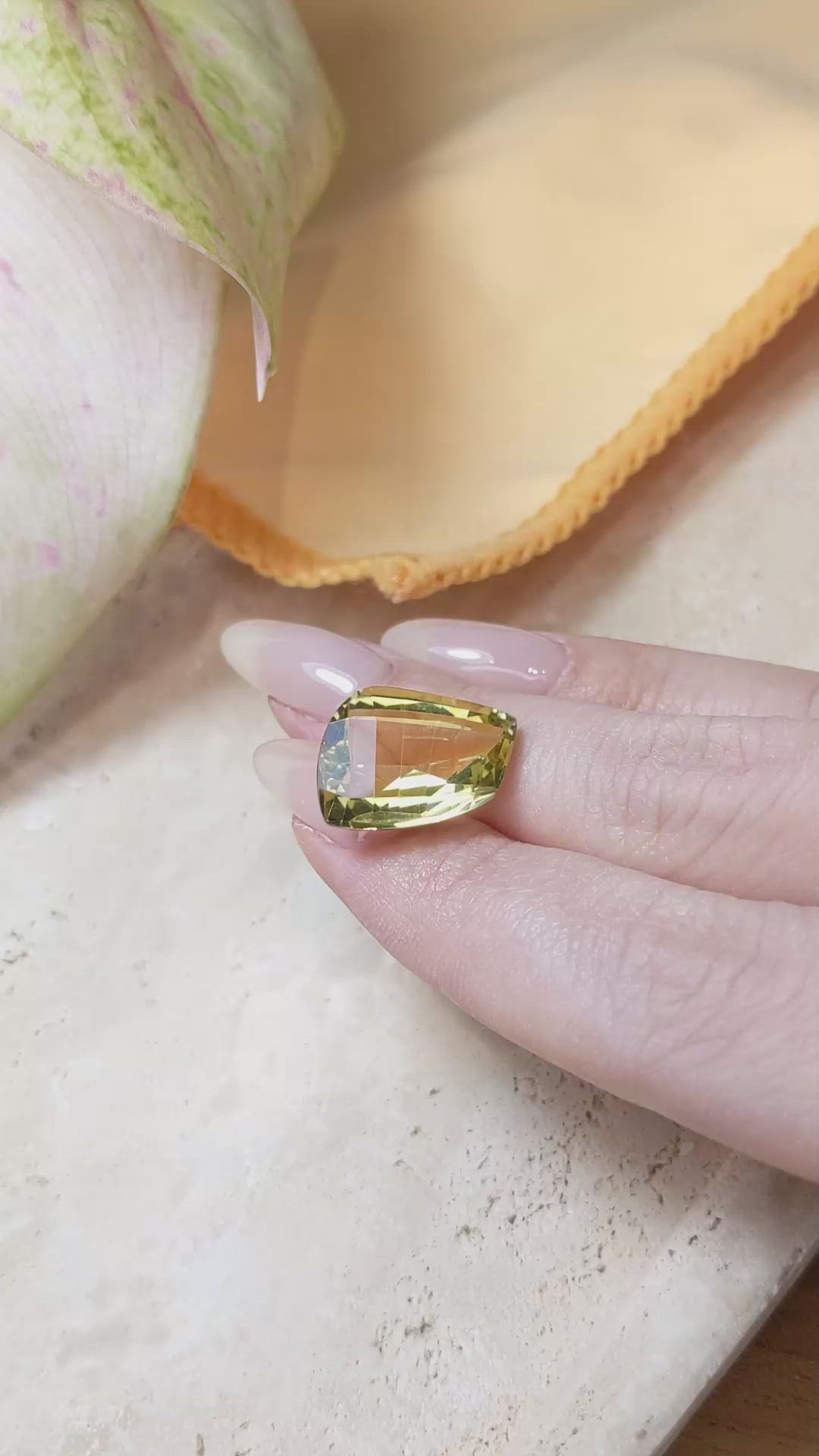 11.89 Ct. Quartz from Brazil Size Video