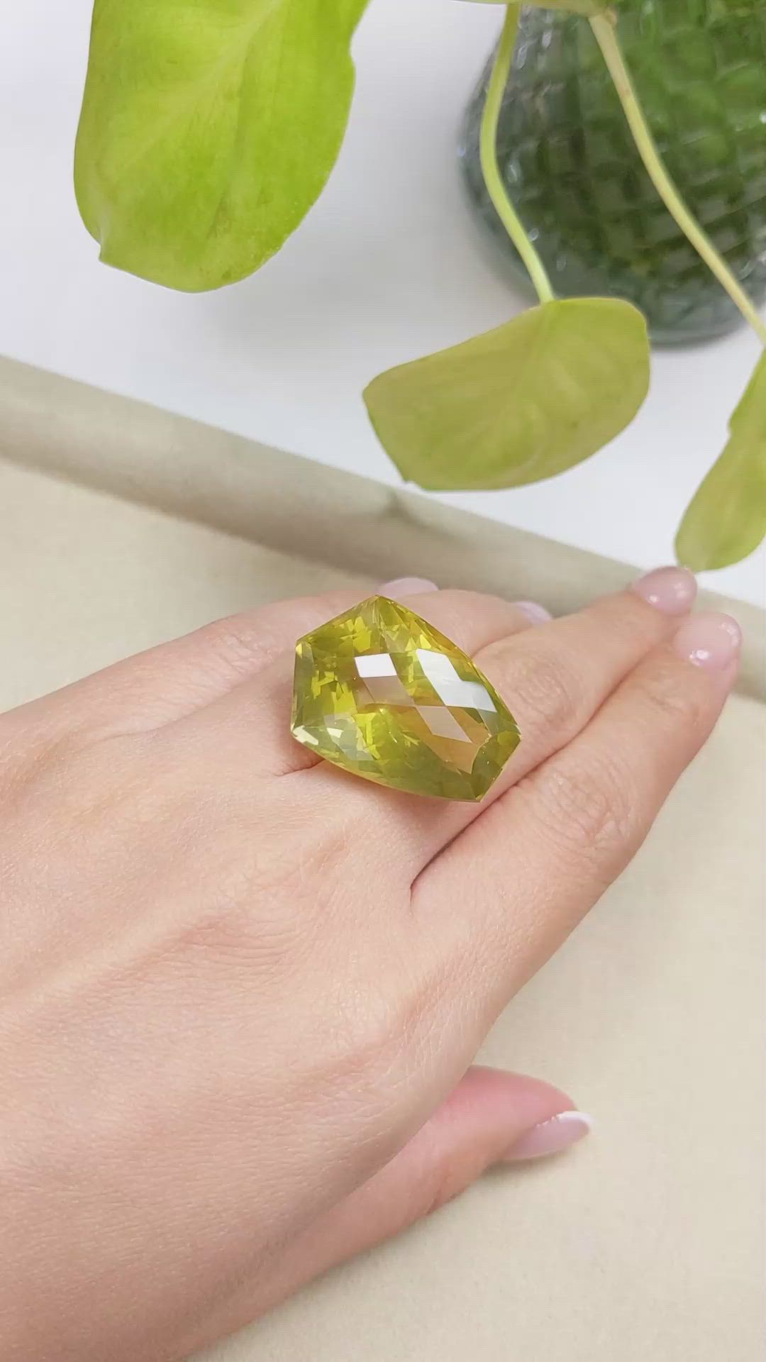 50.40 Ct. Quartz from Brazil Size Video