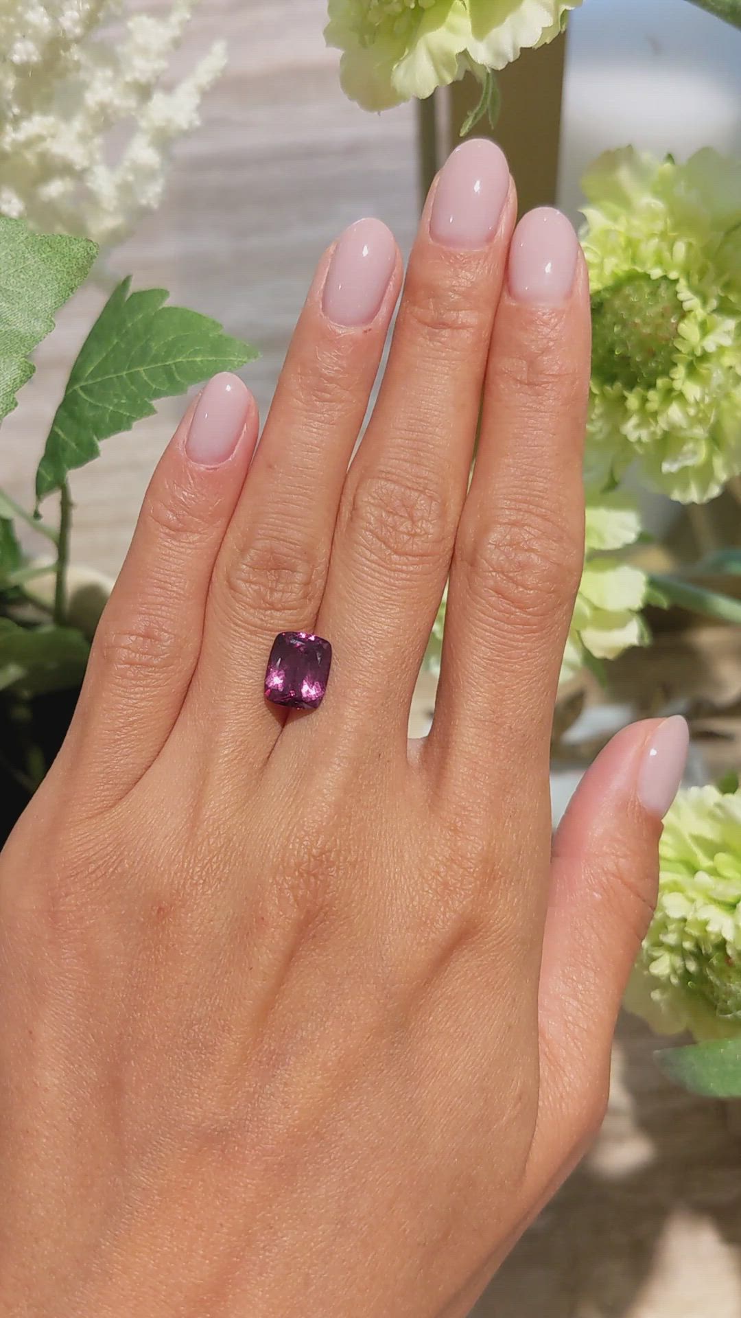 4.41 Ct. Garnet from Ceylon (Sri Lanka) Size Video