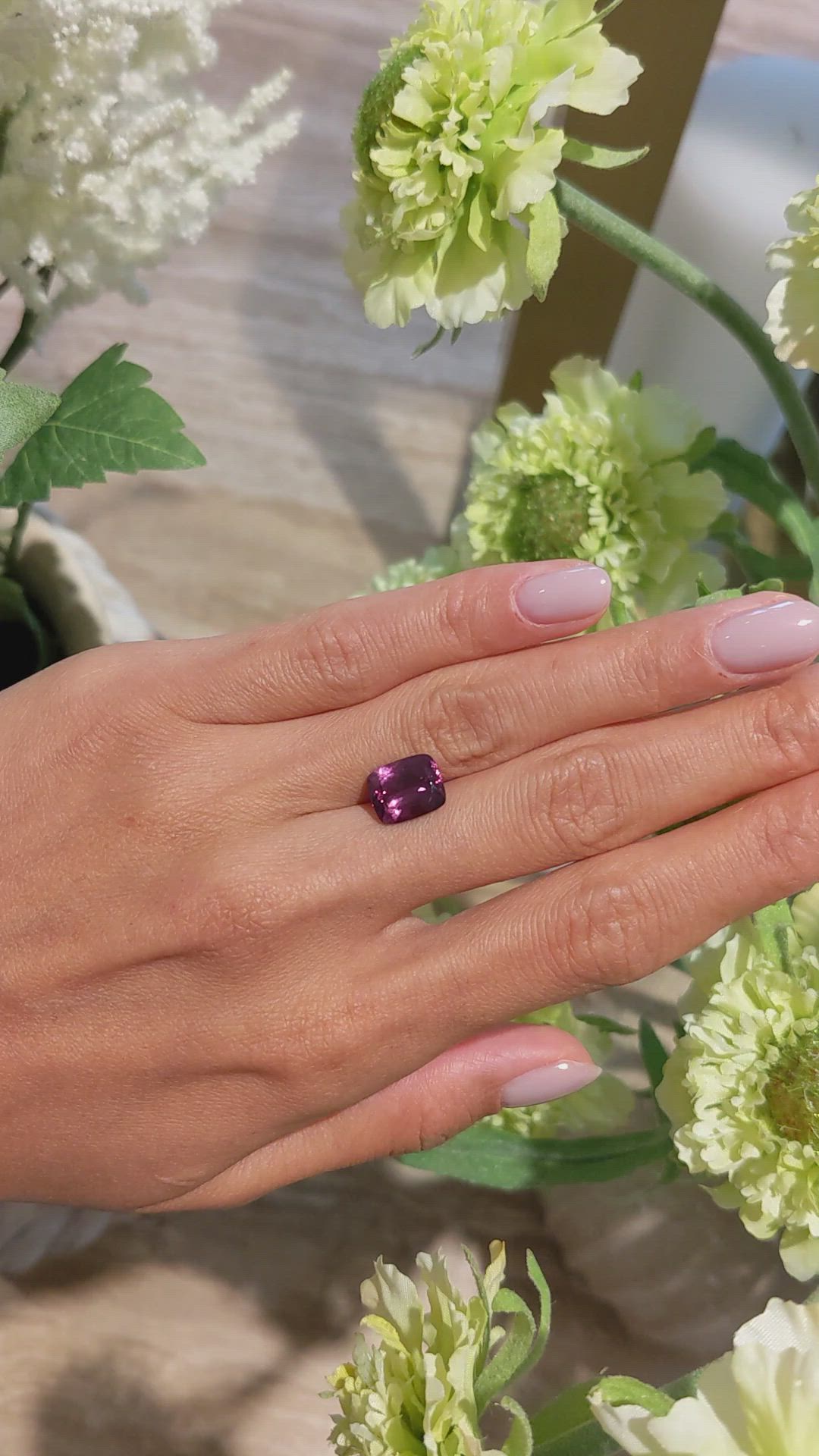 4.41 Ct. Garnet from Ceylon (Sri Lanka) Size Video