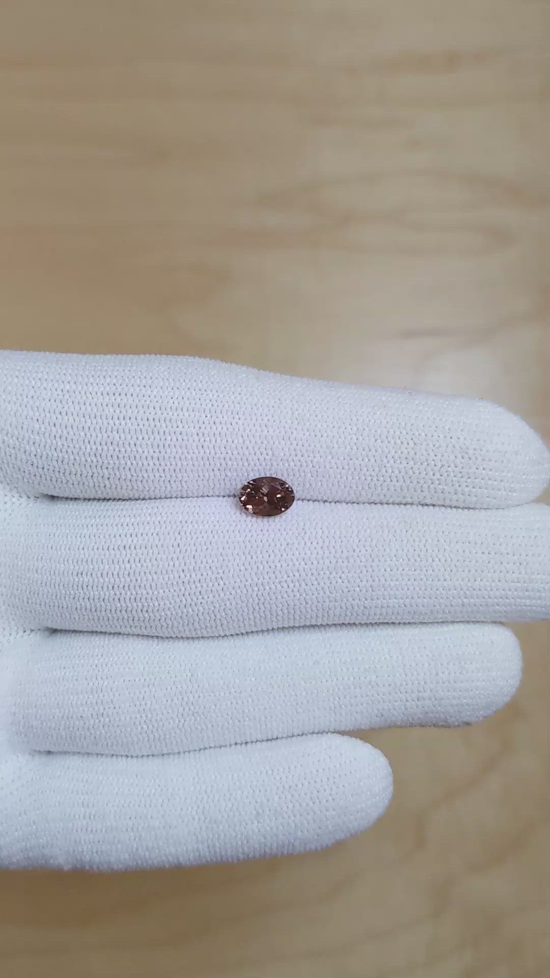 1.17 Ct. Garnet from Ceylon (Sri Lanka) Size Video