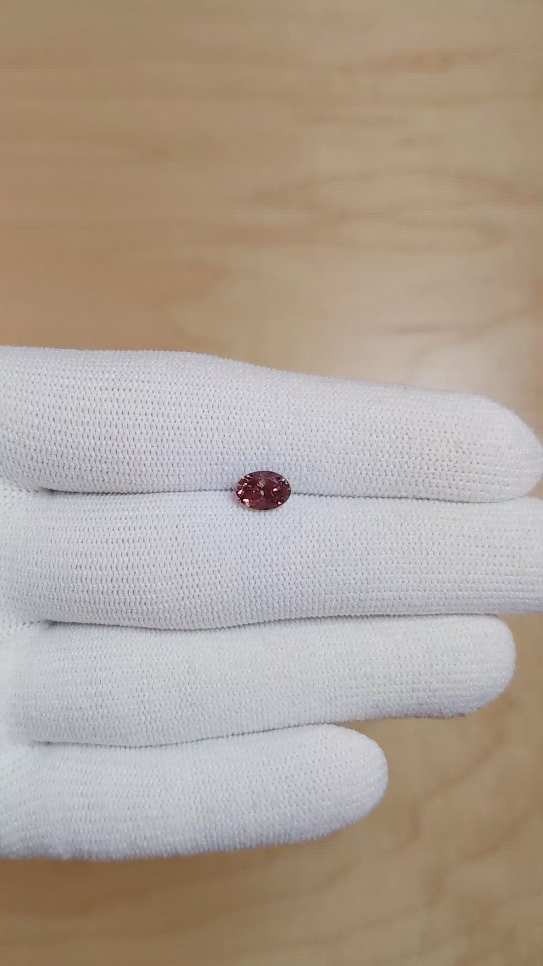 1.17 Ct. Garnet from Ceylon (Sri Lanka) Size Video